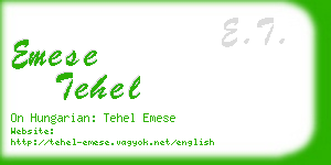 emese tehel business card